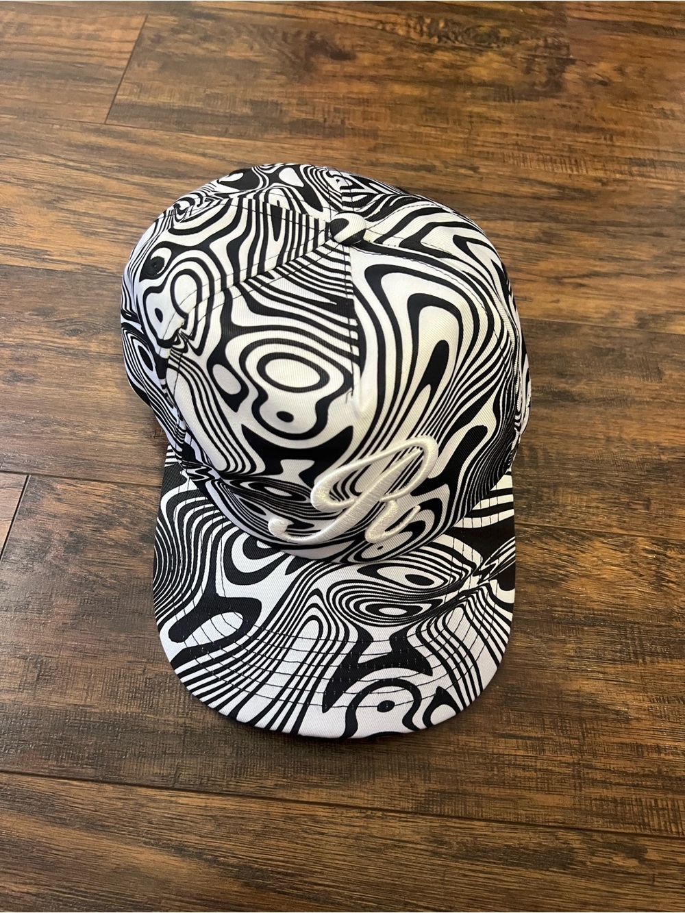 Black & White Patterned Baseball Cap - Men Accessories